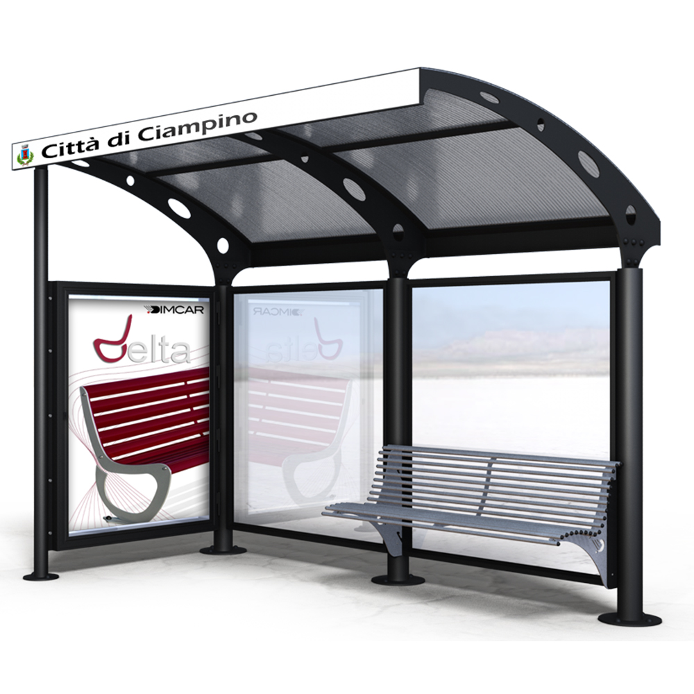 China Big Outdoor Advertising Bus Shelter Stop Station LCD screen display video with Monitor and Announce