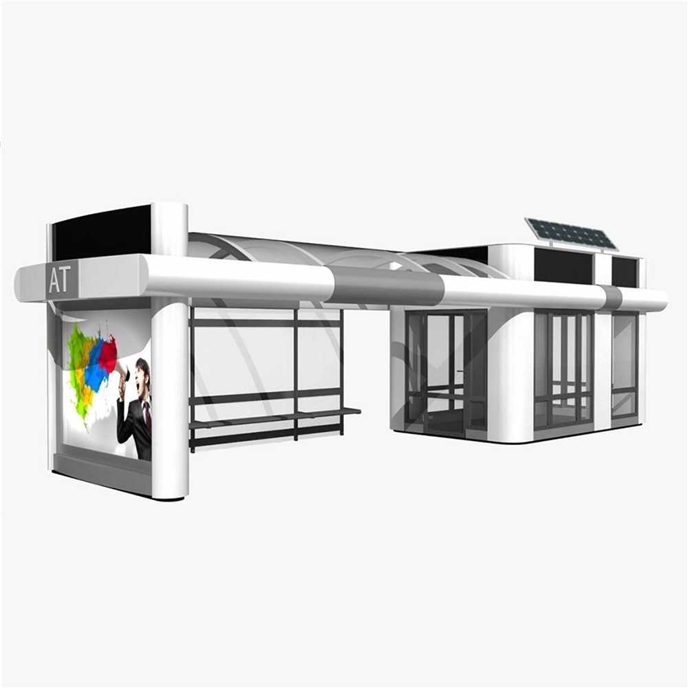 Modern outdoor waterproof adverting bus stop station shelters
