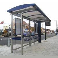 Outdoor furniture city stainless steel bus stop shelter
