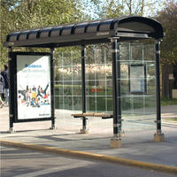 Custom-made design metal bus stop shelter