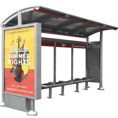 Stainless Steel Bus Shelter Simple Bus Stop Design