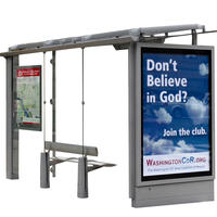 Wood Bus Stop Shelter Kiosks for Posters