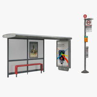 Outdoor modern street furniture Bus Stop Shelter bus shelter