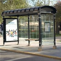 Professional stainless steel bus shelter bus stop for advertising