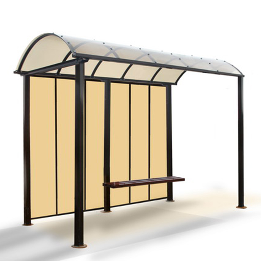Bus stop Shelter stainless steel with tempered glass