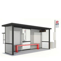 Customized Outdoor Stainless Steel Bus Stop Shelter