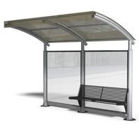 Bus Stop Shelter Glass Equipment Dimension