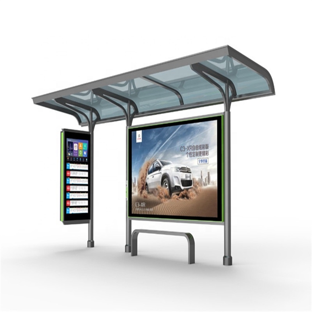 Outdoor advertising bus stop high quality bus shelter manufacturers