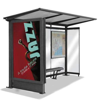 Modern Design Passenger Waiting Outdoor Bus Station Shelter