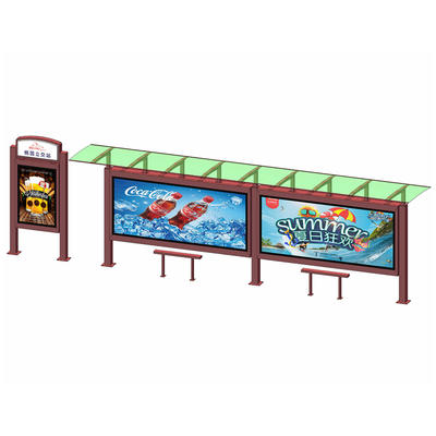 Factory manufacture metal structure bus stop shelter