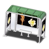 New concept metal bus stop shelter design for sale