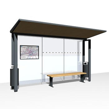 Modern metal bus stop shelters design