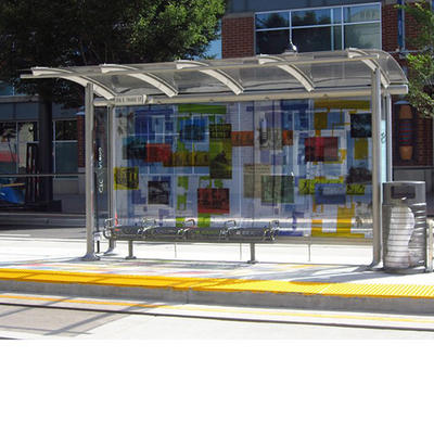 City advertising no Inflatable and metal material bus stop dimensions