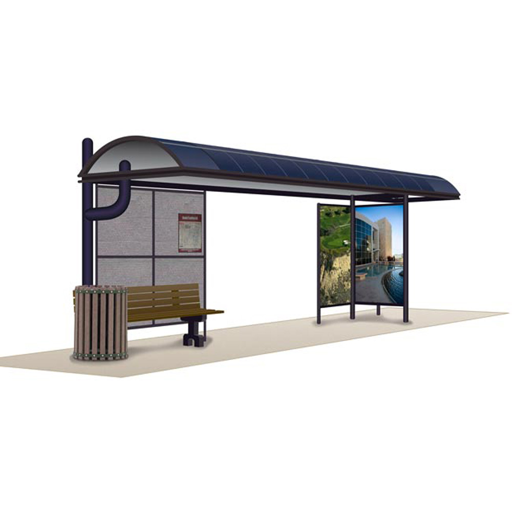 Outdoor Furniture Bus Stop Shelter Design Bus Stop With Trash Bin