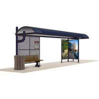 Outdoor Furniture Bus Stop Shelter Design Bus Stop With Trash Bin