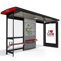 Outdoor advertising bus stop station for sales
