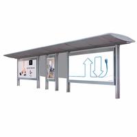 Stainless Steel Bus Shelter Outdoor Bus Stop Design