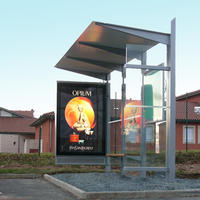 High Quality Tempered Glass Bus Stop Shelter Station