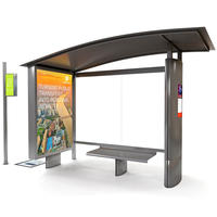Hot Sale Advertising Bus Stops Shelter with Lightbox