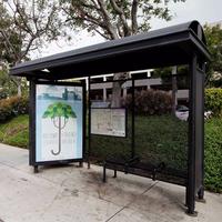 New design customized bus stop outdoor bus shelter manufacturers