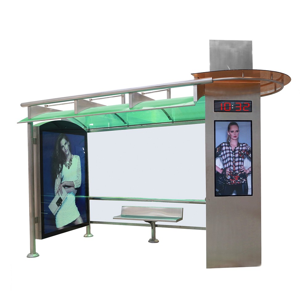 Customized Bus Shelter High Quality Stainless Steel Bus Stop