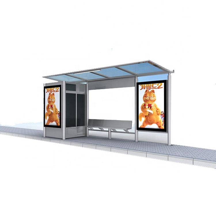 Modern popular bus shelters and LCD digital signage