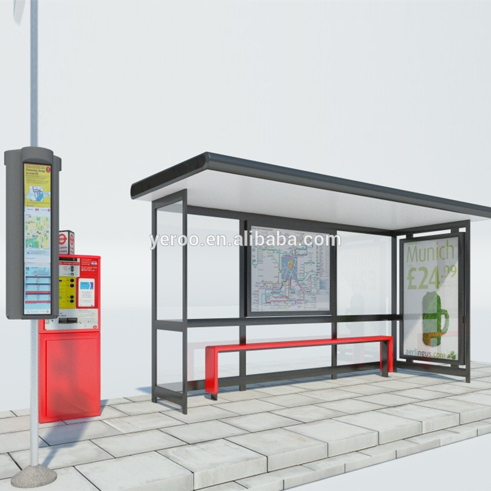 Outdoor furniture metal bus station shelter manufacturer from China