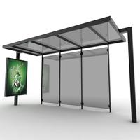 Stainless steel outdoor advertising bus shelter bus stationfor sale