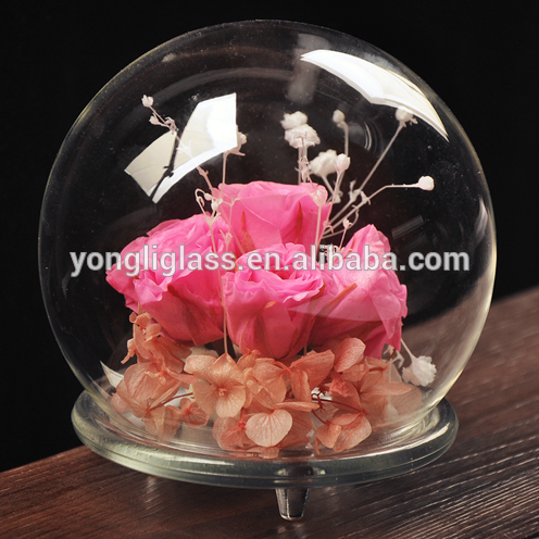 New product creative ball-shaped micro landscape glass cover, fashionable desktop glass decorations
