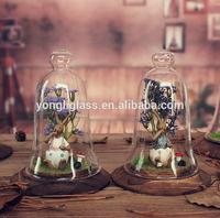 Novelty Bell-shaped Christmas glass decorations,custom zise Clear glass dome for gift