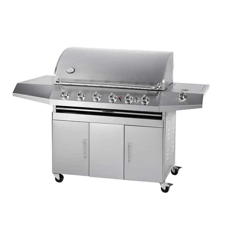 SUS201 Stainless Steel Burner, 6burner gas grill barbecue chicken HSQ-A116S