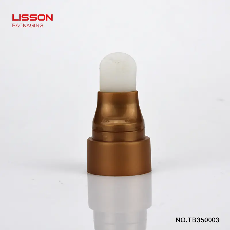 D35 plastic BB cream skin care tube packaging with soft silica gel brush for facial mask