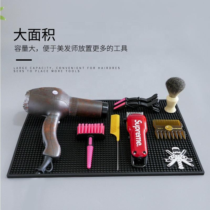 Customized Design Salon Hairdresser Tools Antiskid Pad Barber Work Station Mat PVC Soft Nonslip Mat