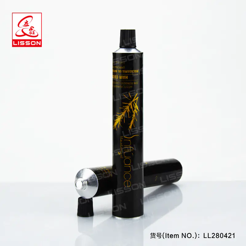 D28 hair color cream hair dye cosmetic flexible empty ointment aluminum packaging tube