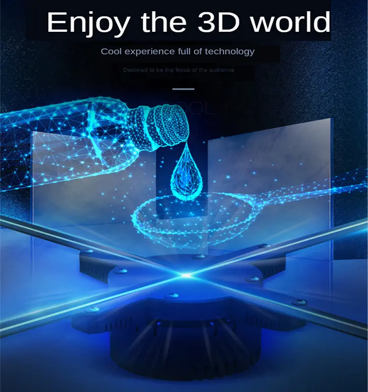 3D holo fan holographic display machine film 3dhologram fan advertising 65cm wifi/app control