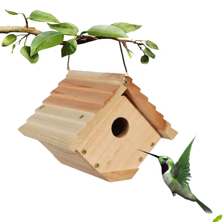 Hot sale fully assembled wooden bird house kit traditional wooden wren house