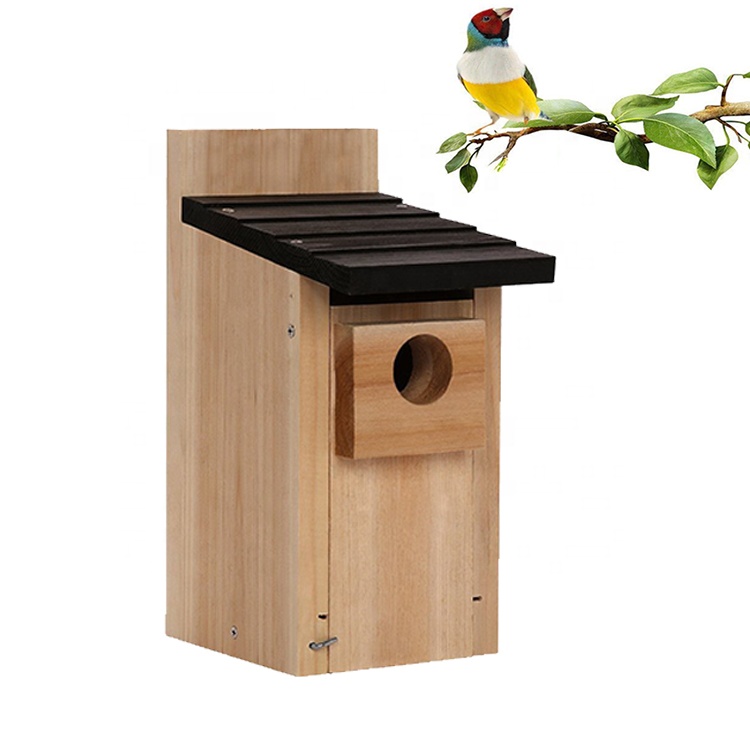 High quality outdoor water proof wooden bird cage bird house,outdoors diy bluebird nest box hanging tree wooden birdhouse