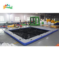 Double Layer Quality Guarantee DWF Double Wall Fabric Yacht Pool float Ocean Inflatable Sea Swimming Pool with Net
