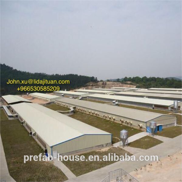 Top quality galvanized poultry/broiler house
