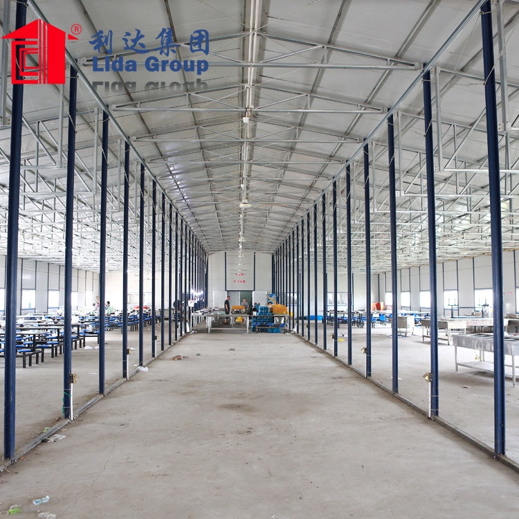Large Span Customized Construction Steel Low Cost Prefab Warehouse In Philippines