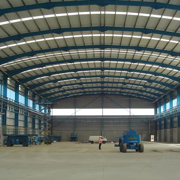 2019 galvanized Warehouse/Hangar/workshop/shed Steel frame Structure Building in deserts and tropical areas