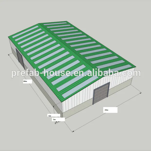 warehouse Roof color will be orange color, wall- green color Mongolia Ethiopia