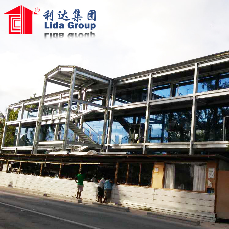 prefabricated steel structure shopping mall