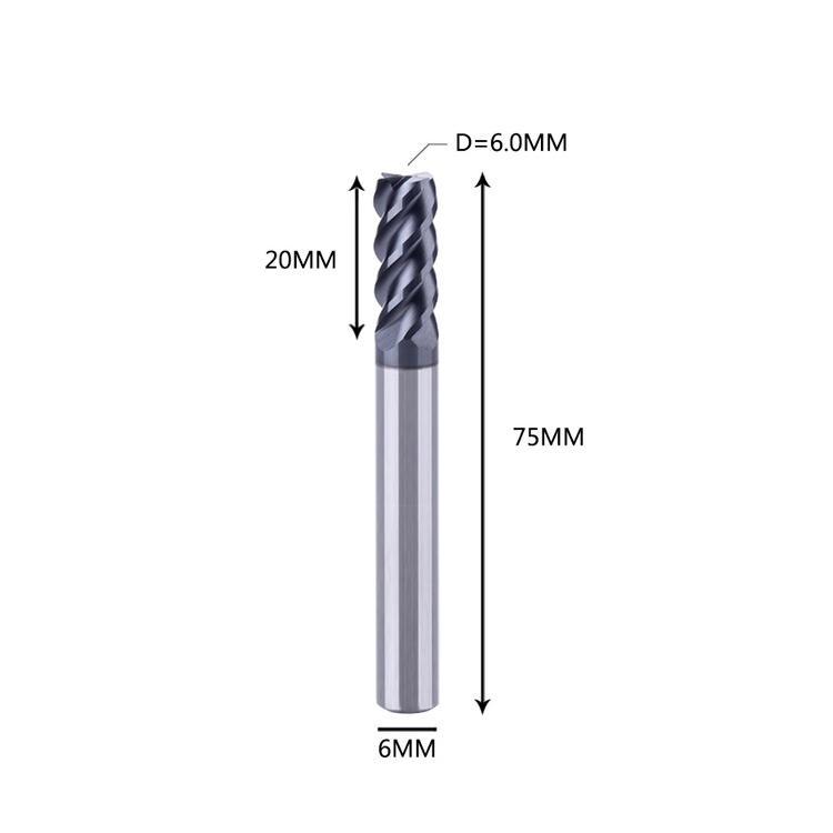 4-Flute Indexable Milling Tools Gear Milling Cutter Face Milling Cutter With Tialn Coating Cnc Mill Cutter