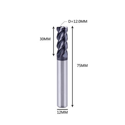 4-Flute wood milling tools solid carbide milling cutter face milling cutter for graphite Corner radius end mills factory price