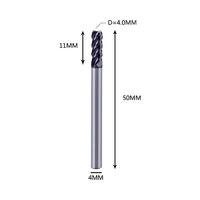 High Performance Diameter 20mm HRC45 Standard Length Four Flute End Mills An End Milling CNC Cutter Naco Coating Endmill