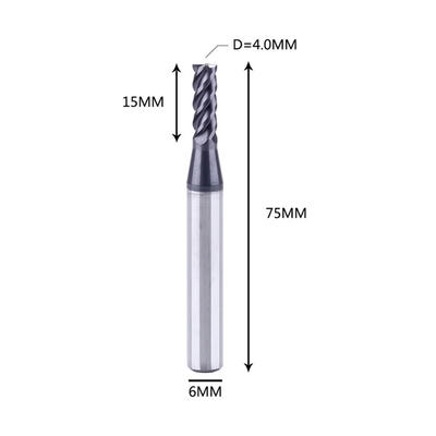 2 Flutes TiSiN Coated HRC55 Carbide SquareEnd Mill Aluminum CNC Turning Tool Endmill Carbide