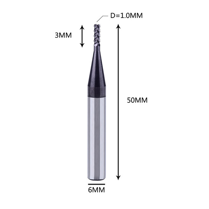 Solid Carbide Endmill CNC Cutter Tool Taper End Mill Cutting Tool Carbide Thread Mill For Metal