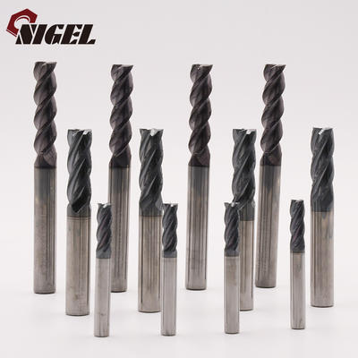Tungsten Steel 4 Flutes Flat Router Bits Cutter Tool Cnc Cutter For Metal