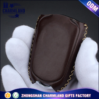 Key Chains Fob Bag,Newest factory wholesale Keyring Wallet Zipper Case Leather Car Smart Holder Case